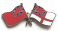 Red & White Navy Ensigns Double Flags - MOD Military Approved Navy Enamel Badge image 0