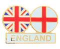 UK Union Jack with St George Cross England Quality enamel lapel pin badge T1178 image 0
