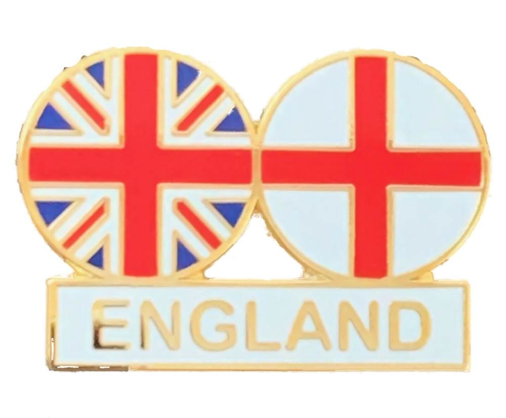 UK Union Jack with St George Cross England Quality enamel lapel pin badge T1178 image 0