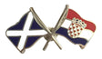 Scotland & Croatia Flags Friendship Courtesy Enamel Lapel Pin Badge T961 image 0