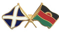 Scotland & Malawi Flags Friendship Courtesy Enamel Lapel Pin Badge T1021 image 0