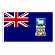 Falkland Islands Flag centred on square white background