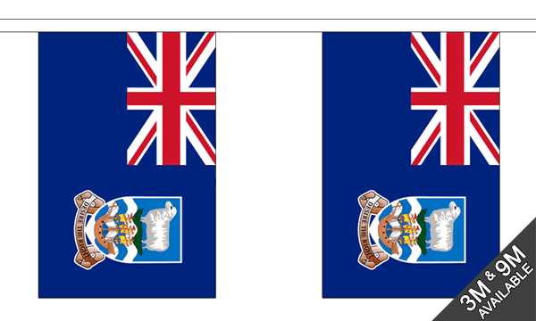 Flagmania Falkland Islands Bunting, 9 metre bunting