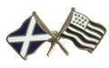 Scotland & Brittany Flags Friendship Courtesy Enamel Lapel Pin Badge T721 image 0