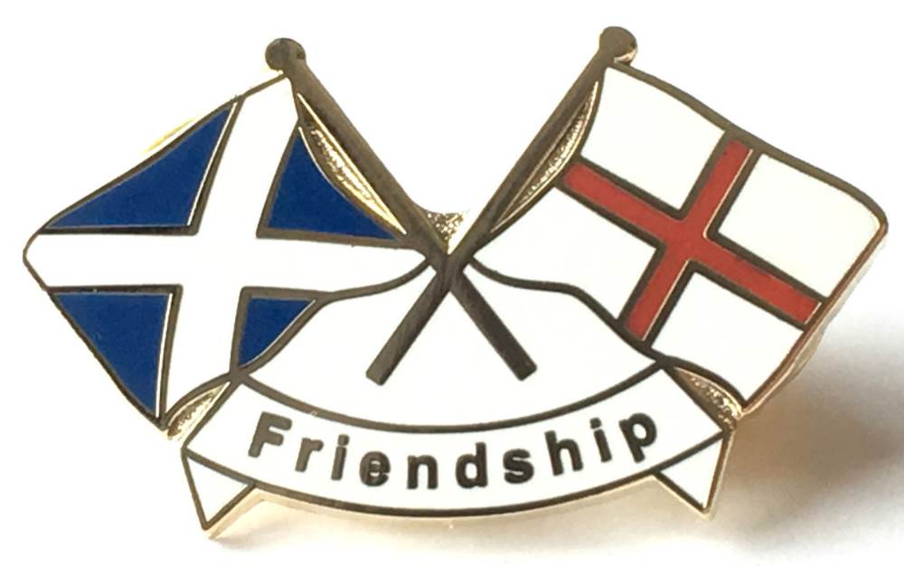 3 x Scotland & England Friendship New Design Enamel lapel pin badges image 1