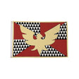 Feather Pride Flag 5ft x 3ft with red black white geometric design and gold eagle