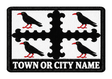 Flintshire personalised county patch artwork preview, 90 x 60mm