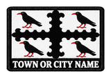 Flintshire personalised county patch artwork preview, 90 x 60mm