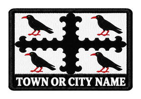 Flintshire personalised county patch artwork preview, 90 x 60mm