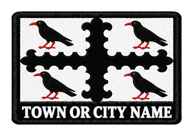 Flintshire personalised county patch artwork preview, 90 x 60mm