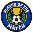 Football Player of the Match 80mm embroidered patch