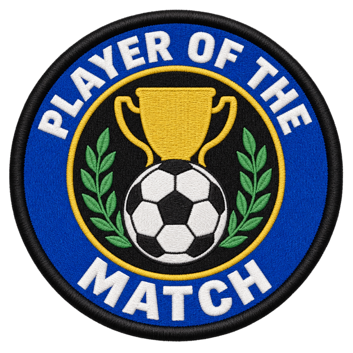 Football Player of the Match 80mm embroidered patch
