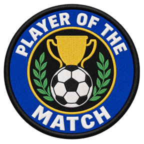 Football Player of the Match 80mm embroidered patch