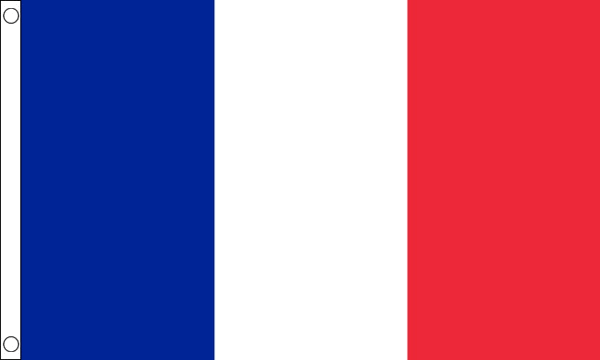 Flagmania France 3ft x 2ft Nylon Flag on white background