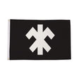 Free Wales Army black flag with white emblem and two hanging eyelets