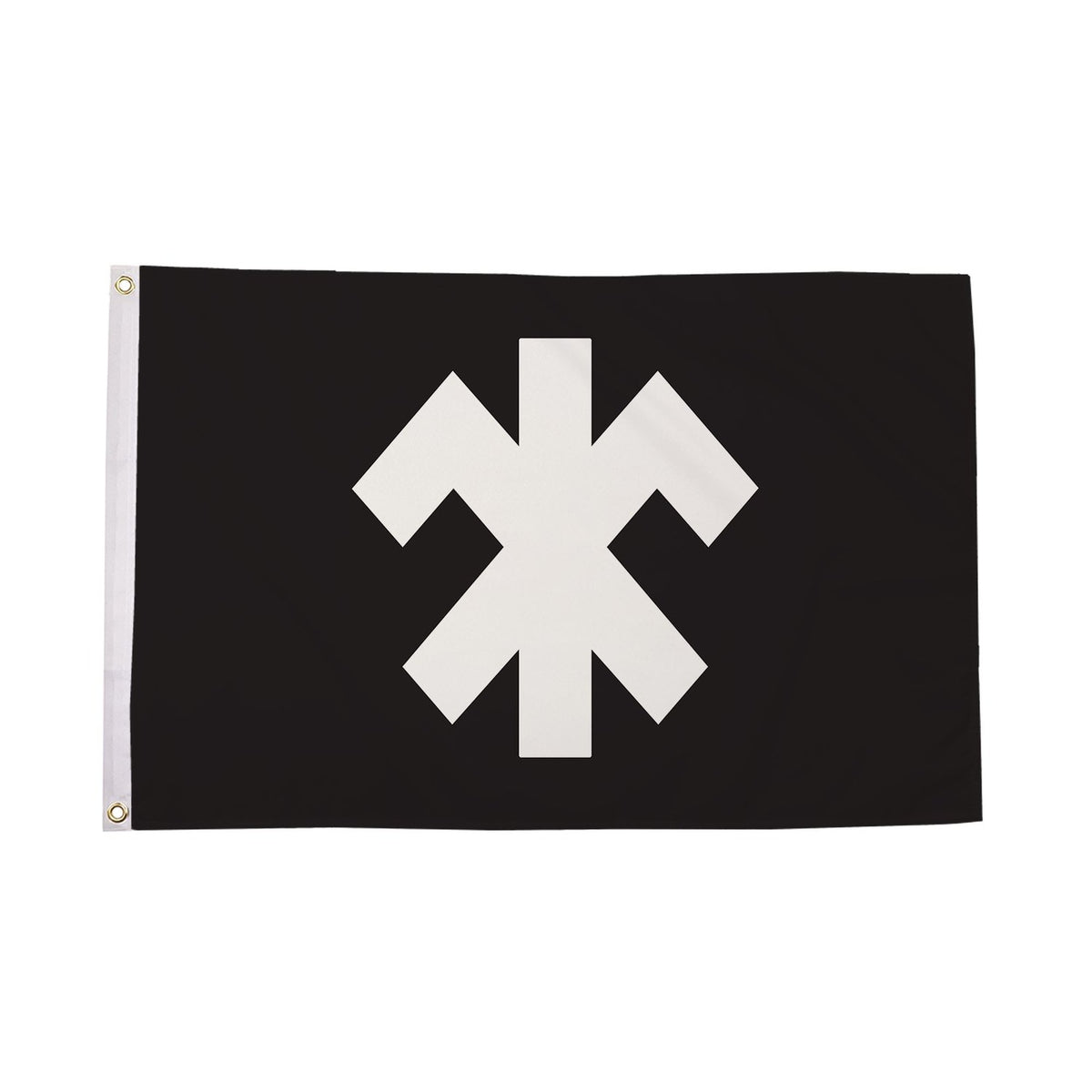Free Wales Army black flag with white emblem and two hanging eyelets