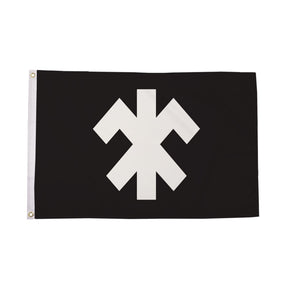 Free Wales Army black flag with white emblem and two hanging eyelets
