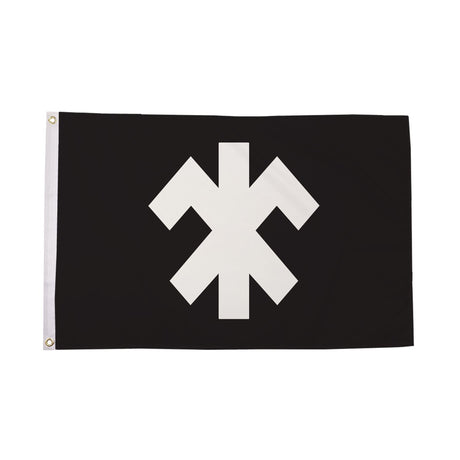 Free Wales Army black flag with white emblem and two hanging eyelets