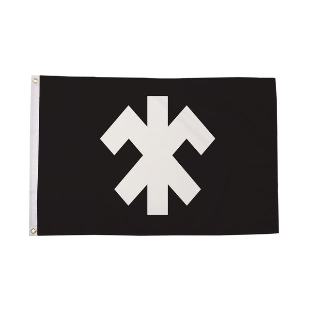 Free Wales Army black flag with white emblem and two hanging eyelets