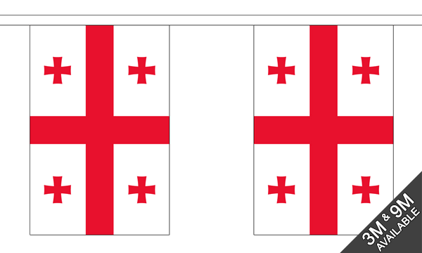 Georgia Republic New 3 metre bunting, 10 flags - Flagmania