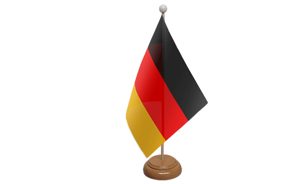 Flagmania Germany wooden hand flags, 9x6 inch, pack of 12, no bases