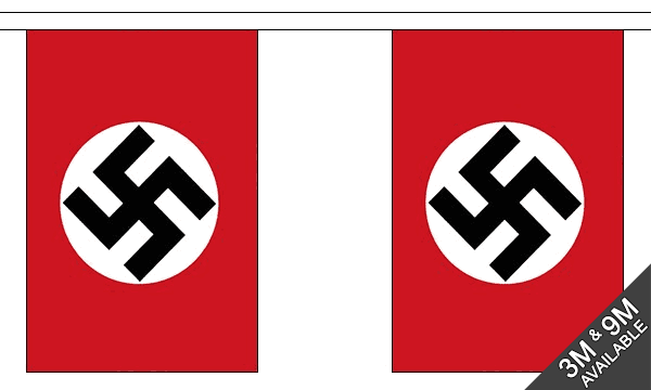 German WWII Regular 3 metre bunting, 10 flags - Flagmania