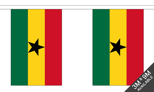 Flagmania Ghana Bunting, 9 metre bunting