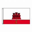 Gibraltar Flag centred on square white background