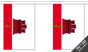 Flagmania Gibraltar Bunting, 9 metre bunting