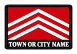 Glamorgan personalised county patch artwork preview, 90 x 60mm