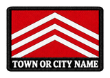 Glamorgan personalised county patch artwork preview, 90 x 60mm