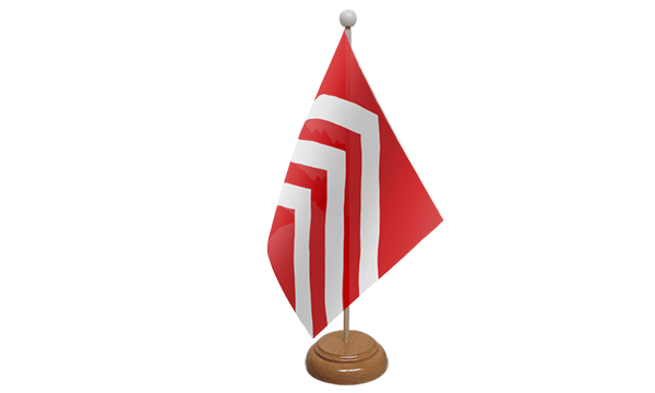 Flagmania Glamorgan wooden hand flags, 9x6 inch, pack of 12, no bases
