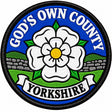 God's Own County Yorkshire White Rose 80mm Embroidered Patch