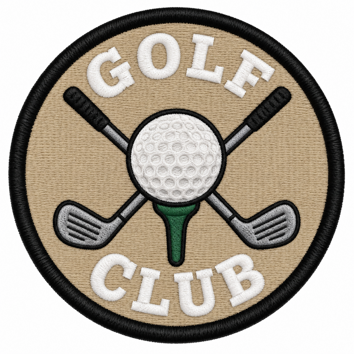 Golf Club 80mm embroidered patch