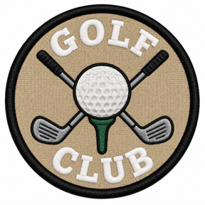 Golf Club 80mm embroidered patch