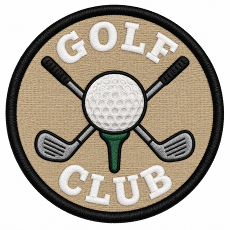 Golf Club 80mm embroidered patch