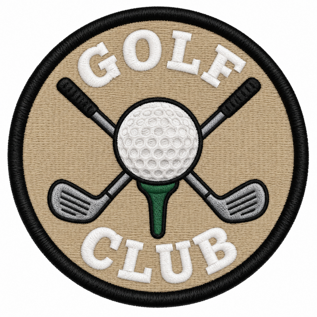 Golf Club 80mm embroidered patch
