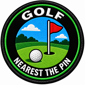 Golf Nearest the Pin 80mm embroidered patch