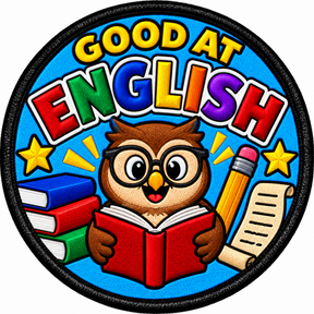 Good at English 80mm Embroidered Patch
