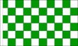 Flagmania Green and White Check (Sleeved) 3ft x 2ft Polyester Flag on white background