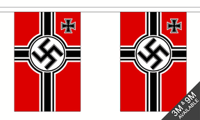 German WWII 3 metre bunting, 10 flags - Flagmania