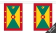 Grenada 3 metre bunting, 10 flags - Flagmania