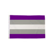 Greysexual Pride Flag 5ft x 3ft with purple grey and white horizontal stripes