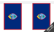 Guam 3 metre bunting, 10 flags - Flagmania