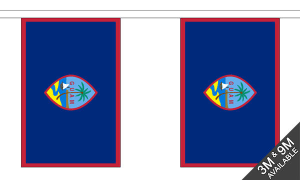 Guam 3 metre bunting, 10 flags - Flagmania