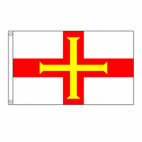 Guernsey Flag centred on square white background
