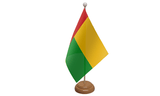 Flagmania Guinea-Bissau wooden hand flags, 9x6 inch, pack of 12, no bases