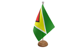 Flagmania Guyana wooden hand flags, 9x6 inch, pack of 12, no bases