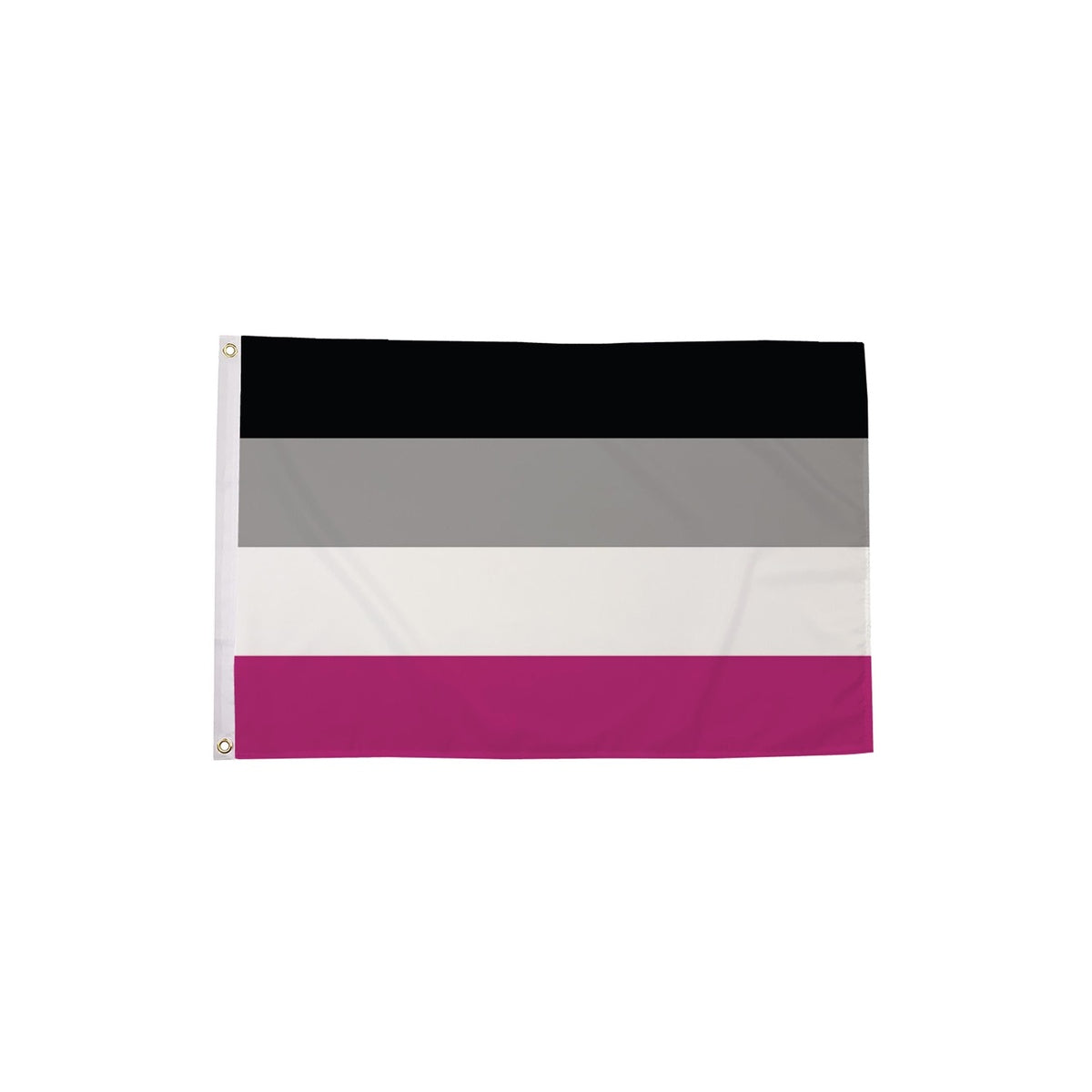 Gynephilia Pride Flag 5ft x 3ft with black grey white and pink horizontal stripes