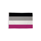 Gynephilia Pride Flag 5ft x 3ft with black grey white and pink horizontal stripes
